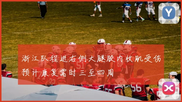浙江队程进右侧大腿股内收肌受伤预计康复需时三至四周